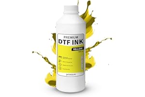 Printium DTF Ink Yellow 1000ML Refill – Bold Prints on All Fabrics – for DTF Printers Using I3200, XP600, L1800, ET8550, XP15000 – Bold Yellow Color, Clog-Free, Wash Resistant