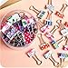 Panda SUPERSTORE Lovely Cute Printing Style Metal Binder Clips/Paper Clips/Clamps(1 Box 24 Sets)
