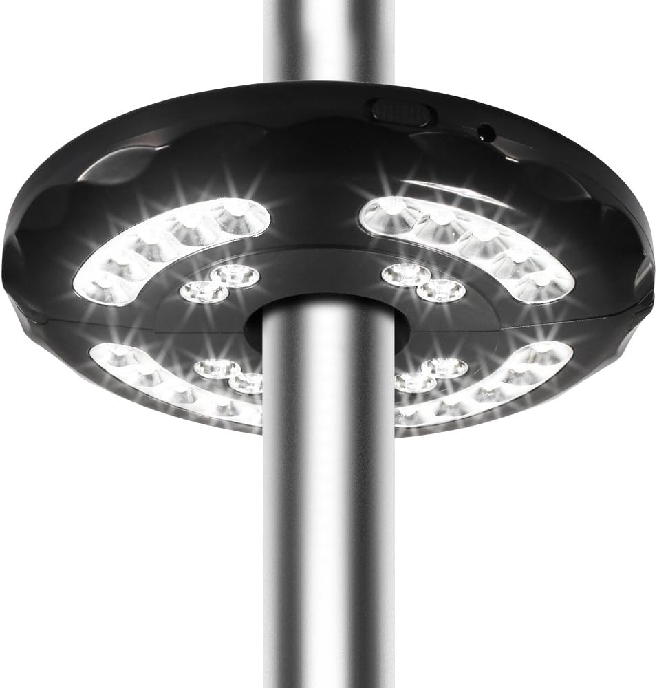 Umbrella Lights Beswill Patio Umbrella Lights Cordless 28 Led Lights With Three Lighting Modes For Camping Tents Outdoor Use Rechargeable Amazon Com