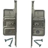 Blum Metabox Drawer Front Fixing Bracket, Nickel, Right and Left, Screw-On, 1 Pair, ZSF.1700 R+L