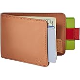 Distil Union Wally Classic RFID Wallet - No ID Window - Slim Bifold Wallet for Men with Money Clip, Premium Leather – Minimalist RFID Card Holder - Holds 12 Cards & 30 Bills - Brown