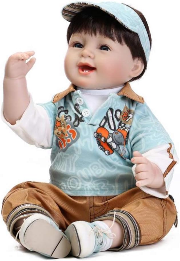 Prezzo NACHEN Reborn Bambino Bambole Morbido Silicone Vinile 55cm Realistico Giocattolo Ragazza Ragazzo Regalo Realistico Bambole,Boy,55cm Offerte