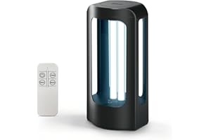 SANSI UV Sanitizer Light, 18W Ultraviolet Sanitizer, Portable 254nm Wavelength UVC Cleaning Lamp with 3-Level Timer and Remote Control, 99.99% UV Light Ozone Free for Whole Room