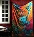 1 X Psychedelic Celestial Sun Moon Stars Tie Dye Tapestry Hippie Hippy Sun-moon Celestial Wall Hanging Indian Tapestry By Rajrang