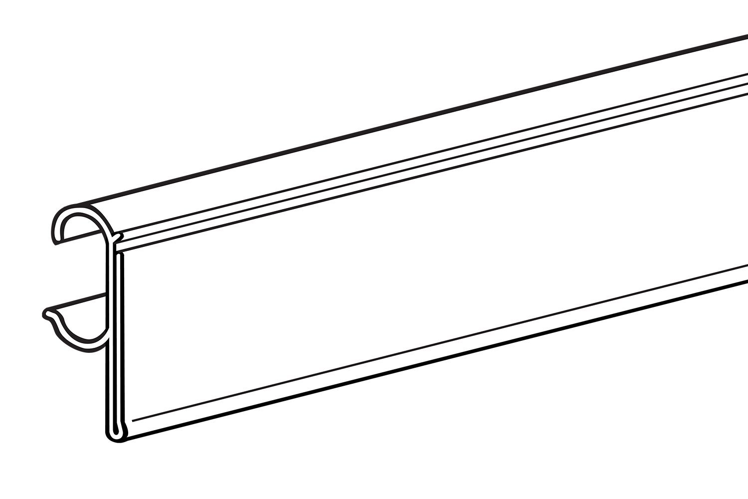 FFR Merchandising 4405757103 Data Strip Label Holder for Double Wire