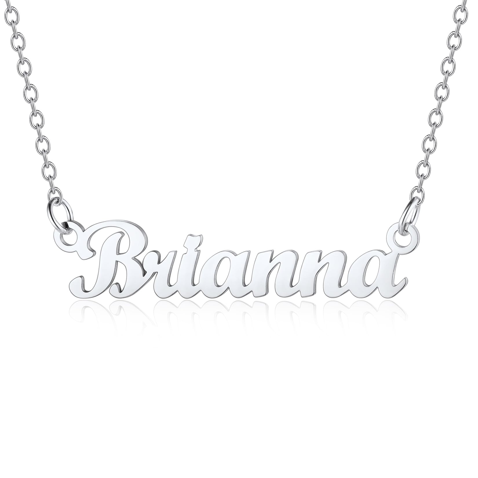 U7 Brianna Name Pendant Necklaces Personalised Necklace For Women — image 1