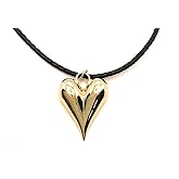 Big Heart Necklaces for Women, Gold Heart Necklace, Chain Pendant Heart Necklace, Ajustable Chain Length, Dainty Heart Necklaces, Gifts for Women, Jewelry for her.