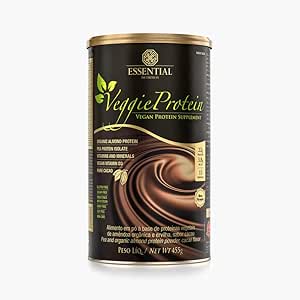 Veggie Protein Cacau 455g - Essential Nutrition - 22 gramas de proteína por porção