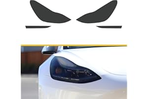 TWRAPS Headlights Smoke Tint PPF for Tesla Model 3 & Tesla Model Y, Medium Smoke 50% VLT | Smokey Headlamp Cover - Enhance and Guard with Durable 8mil Paint Protection Film