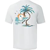 Palmyth Men's Fishing Shirt Short Sleeve Sun Protection UV UPF 50+ SPF T-Shirt