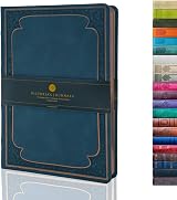 VICTORIA'S JOURNALS Leatherette Vintage Journal 5.7 x 8.1 Matte Dark Blue Ruled