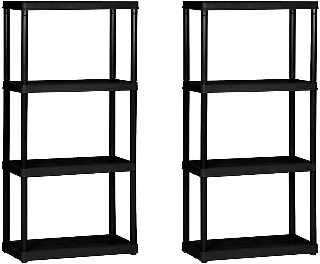 Gracious Living 4-Shelf Light Duty Shelf Unit (Pack of 2)
