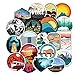 Vinyl Outdoors Wilderness Nature Stickers Hiking Camping Travel Adventure Stickers Pack 50 Pcs Outdoors Decals for Car Bumper Helmet Luggage Laptop Water Bottle