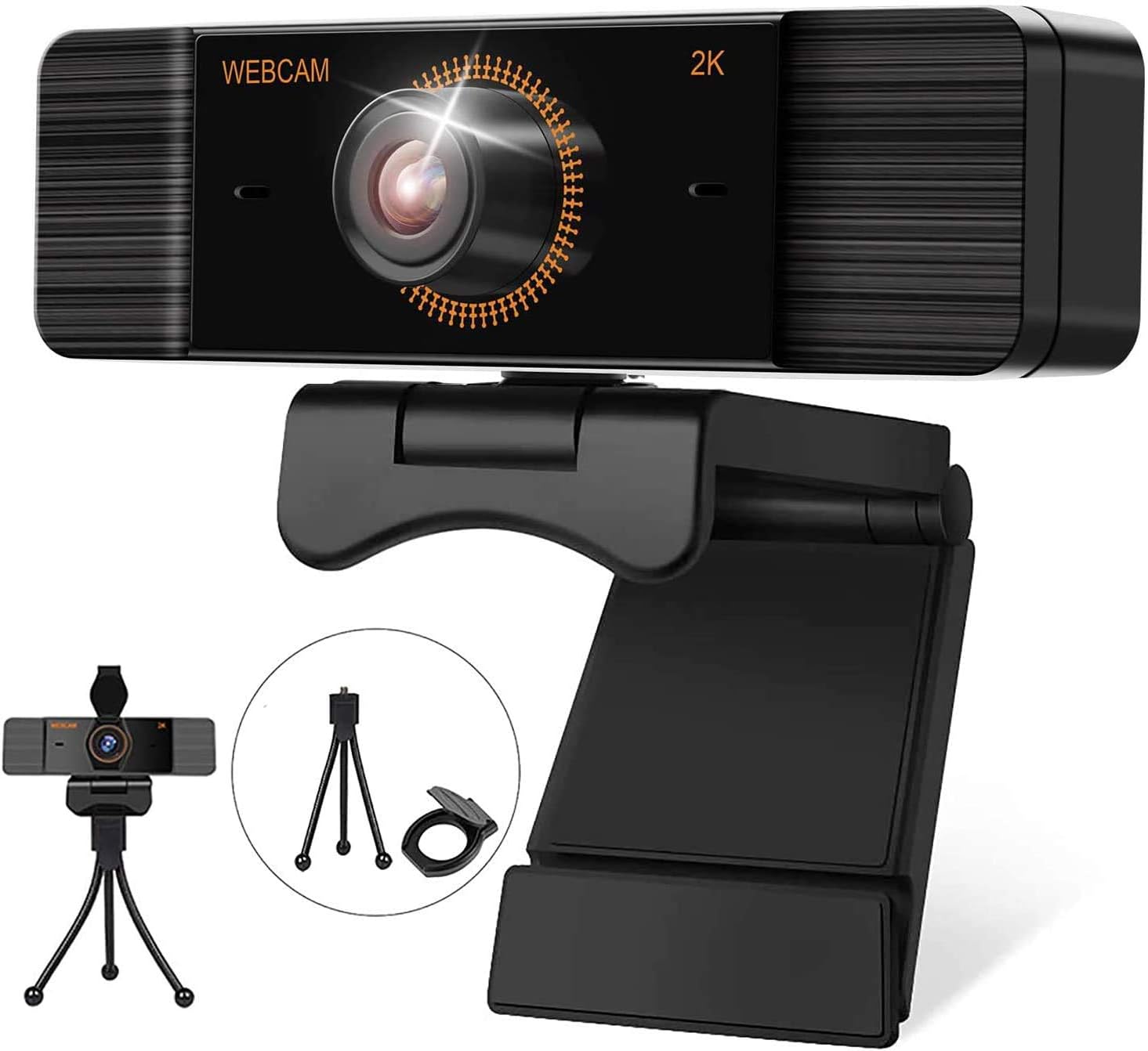 PC cam with Microphone and Speakers 1440P Full HD 2K  Cam Wide