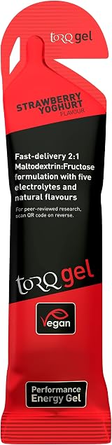 Torq Energy Gels Strawberry Yoghurt 15 Pack - 30g Carbs, 5 Electrolytes view 2