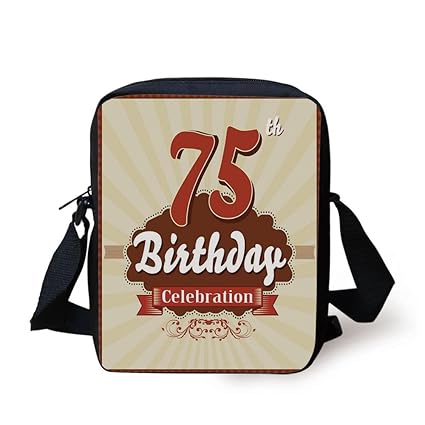 Amazon Com Iprint 75th Birthday Decorations Retro Style