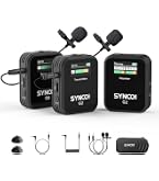 COMICA Vimo C2 Wireless Lavalier Microphone – 2 Transmitters + 1 Receiver, Noise Cancellation, For Camera, Phone, Streaming