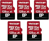 Patriot 128GB EP A1 Micro SD Card V30 4K UHD Android Tablet 5 Pack