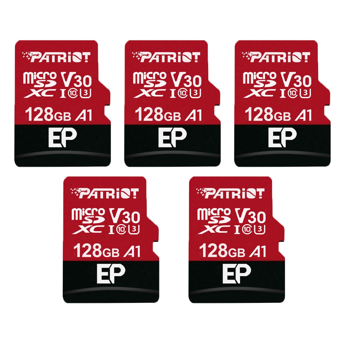 Patriot 128GB A1 V30 Micro SD Card 5 Packの商品画像
