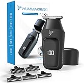 HUMMINGBIRD MK1 Compact Trimmer – Portable Electric Beard & Body Hair Trimmer for Men, Cordless USB-C Rechargeable, Face & Body Groomer, Travel Shaver, Travel Pouch, Great Gifts for Men, Dad, Husband