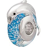 Dolphin Charm 925 Sterling Silver Lucky Charm Animal Charm Ocean Charm for Pandora Bracelet (E)