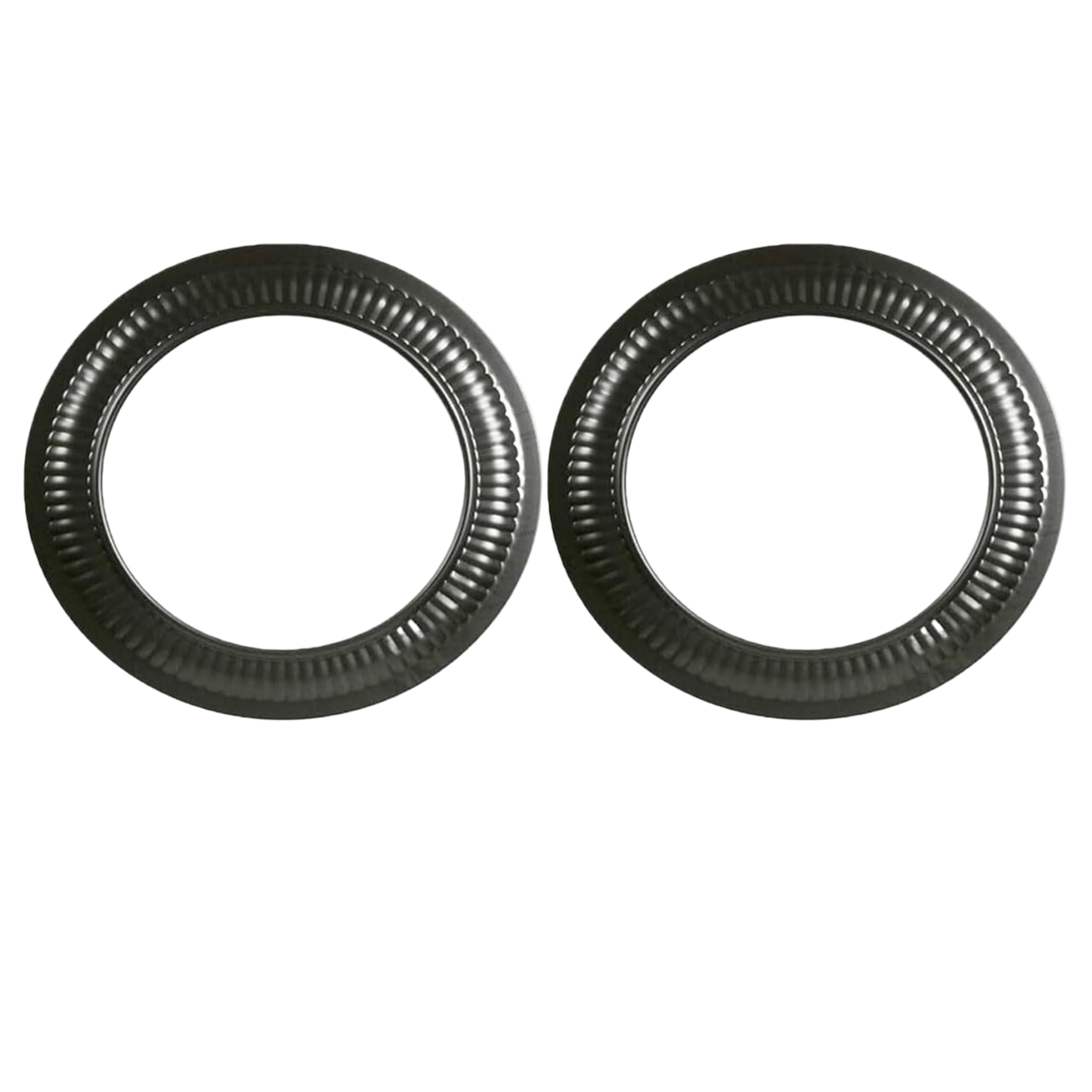 Photo 1 of Irnyso Replacement Firewood Stove Wood Stove Stove Pipe Trim Collar, Steel, Black, Matte BM0096 fits 8" 24-Gauge Single Wall Steel Construction Black Matte Finish ?2pack?