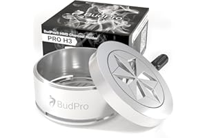 BudPro Hookah Charcoal Holder ProH3 - Heat Management System Device to Save coals and Shisha Flavor - Wind Cover Hookah Head