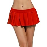 Avidlove Women Pleated Mini Skirt Sexy Skirt Lingerie Skirts Short Skirts with Stockings