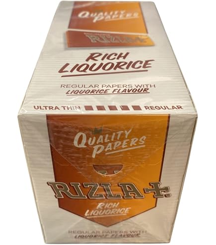 licorice paper cigarette Full Box of 50 Booklets Zig Zag Liquorice Rolling Papers Rizla Liquorice Rolling Paper Full