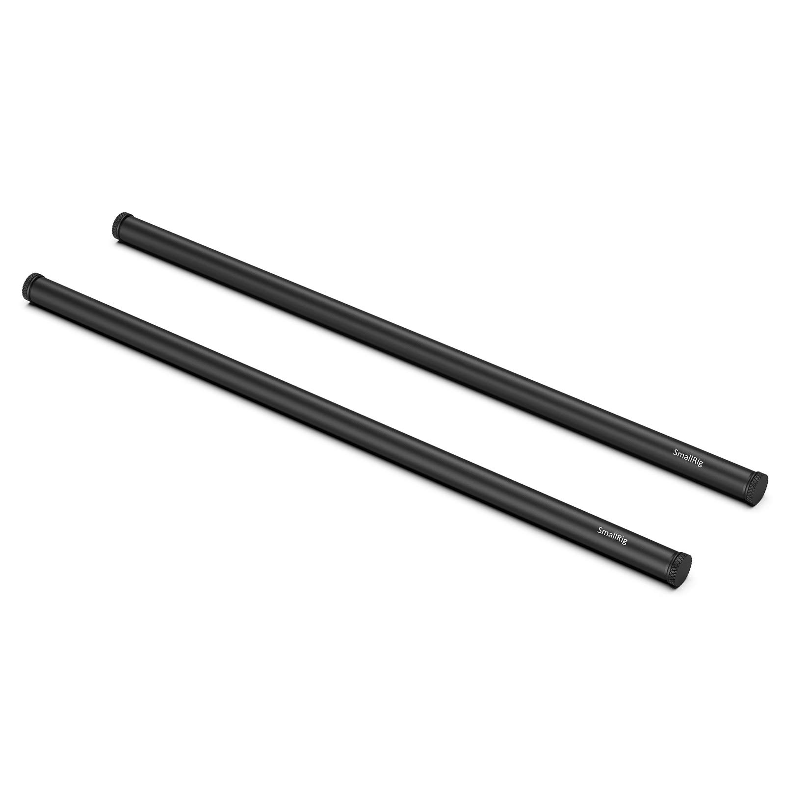 SmallRig 16 Inches (40 cm) Black Aluminum Alloy 15mm Rod with M12 Female Thread, Pack of 2
