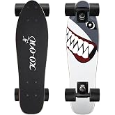 KO-ON Skateboard, 22 Inch Mini Cruiser Complete Skateboard | Cartoon Graphics for Kids Boys and Girls, Ideal for Cruising &amp; Street Riding, 6 Layer Canadian Maple Deck with 90A PU Wheels