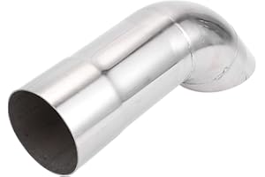 Motoforti 2.75" ID Inlet Turn Down Exhaust Tip 9" Inch 230mm Overall Length Silver Tone T304 Stainless Steel 2.75" Outlet OD 
