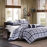 Mizone Elliot 4 Piece Comforter Set, Full/Queen, Blue