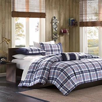 Mizone Elliot 3 Piece Comforter Set, Twin/Twin X-Large, Blue