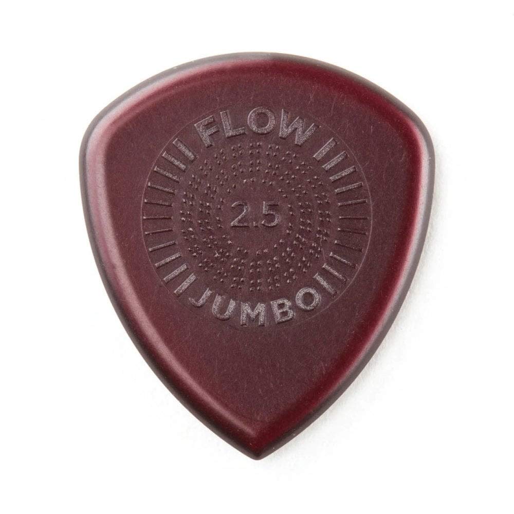 Jim Dunlop 547P2.50 Flow Jumbo Grip Picks, 2.5 mm, Set of 3 Pieces
