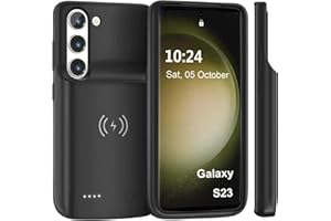 ICATCHY Battery Case Compatible with Galaxy S23（6.1 inch） Qi Wireless Charging, Fast Charging, Sync Data Supported, 7000mAh Ultra Slim Portable Rechargeble Charger Case for Samsung S23 6.1"(2023 Newest)