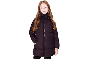 maoo garden Girls Winter Long Puffer Lightweight Coat Thick Padded Soft Fleece Jacket with Hood