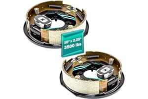 JADODE 1 Pair 10" x 2-1/4" Trailer Electric Trailer Brake Assembly for 3500 lbs Heavy Duty Electric Trailer Brake Kits 10" x 2.25" Left and Right