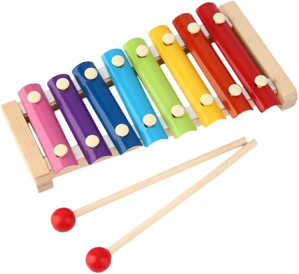 INTVN 8Tone Natural Wooden Xylophone For Toddlers,Educational Sound