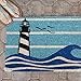 Entryways Lighthouse Handmade, Hand-Stenciled, All-Natural Coconut Fiber Coir Doormat 18