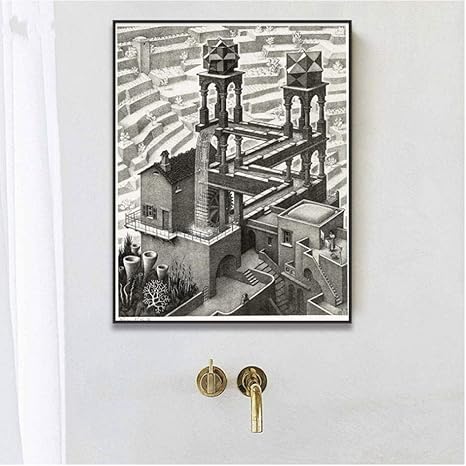 Amazon 目の錯覚の描画ポスターとプリントキャンバスアート絵画壁の写真のリビングルームの家の装飾50x70cmx1非フレーム アートフレーム ポスター オンライン通販