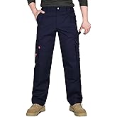 TICOMELA FR Pants for Men Flame Resistant Pants 7.5oz Lightweight (9 Pockets) Multi-Pocket Pants