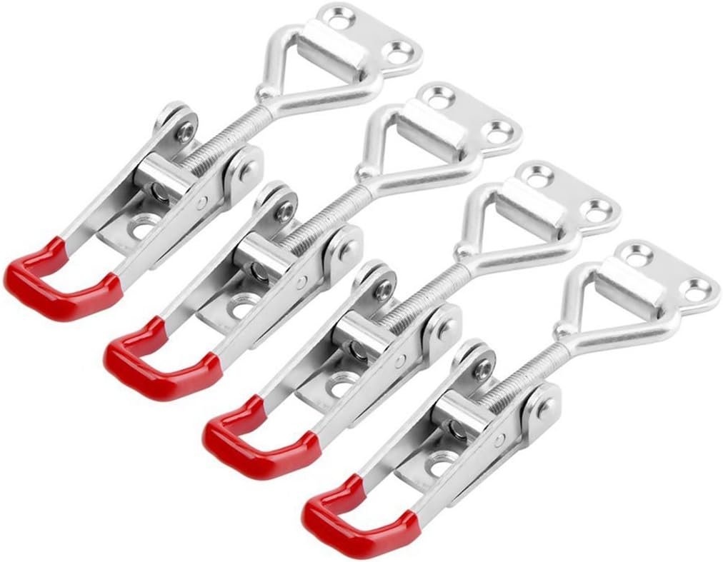 SODIAL Paquete de 4 Pestillo de tirar - Cerrojos pestillo de palanca de