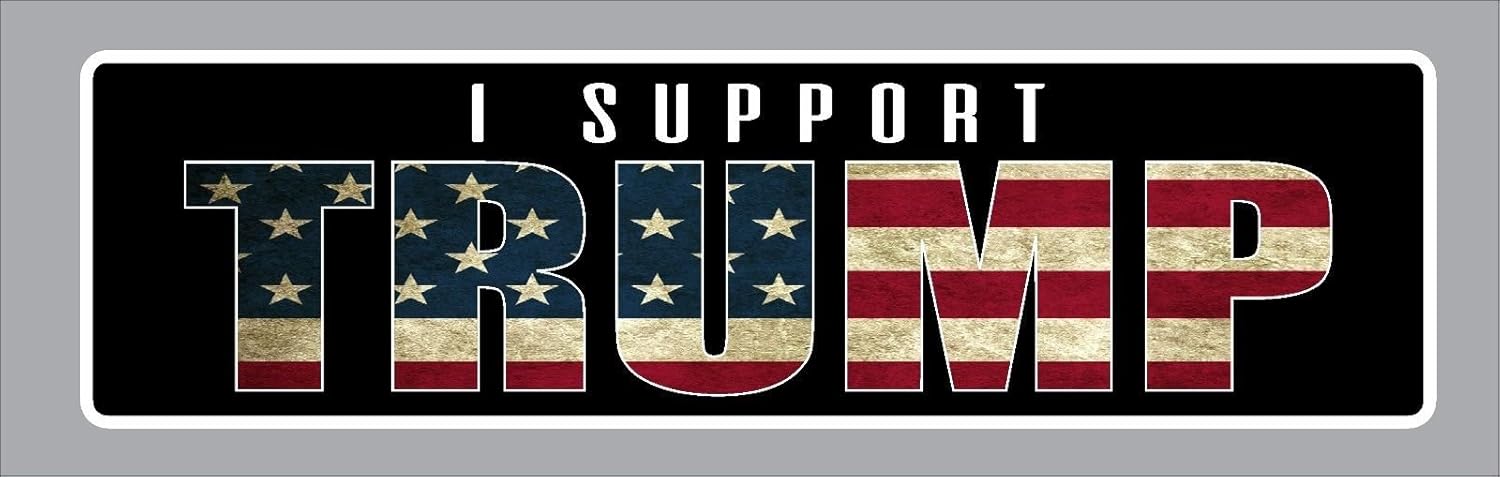 ION Graphics Magnet I Support Trump American Flag MAGA Decal Magnets Police Decal Car Fridge Metal Reuseable