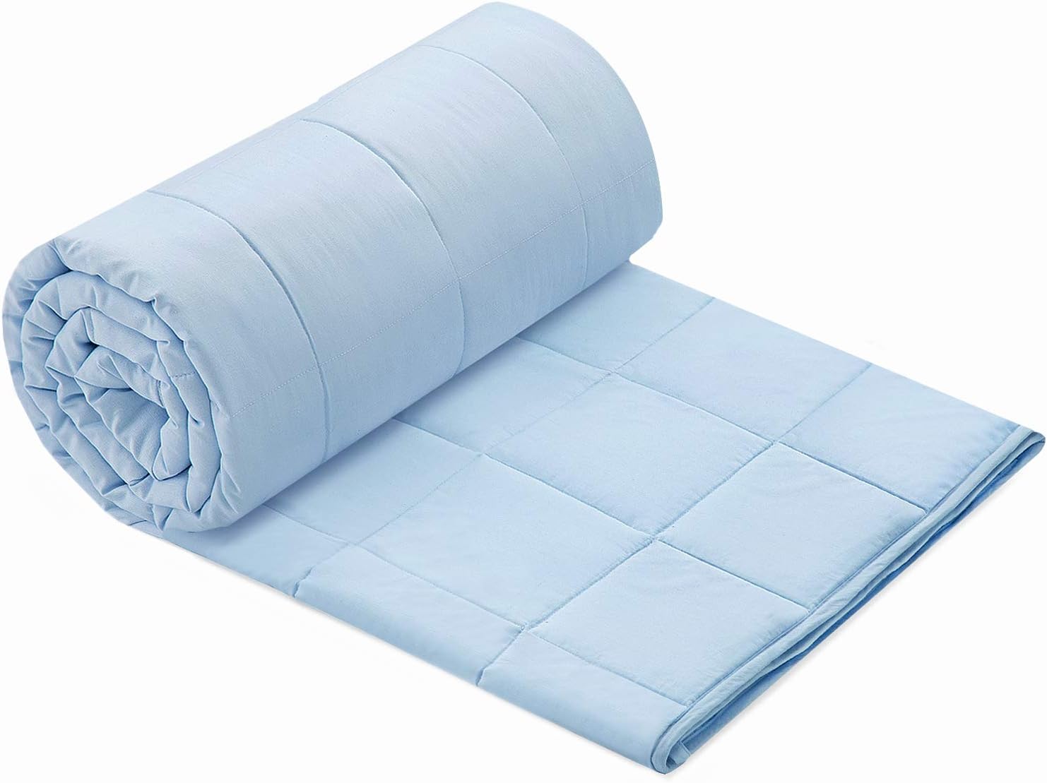 Weighted Blanket 15 LBS 60X80 Queen King Size Soft Comfortable Breathable 100% Cotton Washable Weighted Blanket Glass Beads for (130-160 LB Person) Kids Adult Man Woman