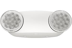 Spectsun Lighting 1 Pack Led Emergency Lights for Business, LED Emergency Exit Lights with Battery Backup, 2 Bug Eye Heads Adjustable Commercial Emergency Lighting Fixtures, UL 924 Certified.