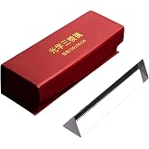 MAGIKON Optical Glass Triangular Prism, 6in K9 Crystal for Physics | K9 crystal, 6in length, 1.2in faces, light refraction, rainbow spectrum, photography tool, teaching aid, includes cloth box