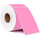 PARLAIM 5" x 3" Rectangle Color Coding Labels,500 per Inventory Labels Color Code Stickers Dispenser Box,Pink Sticker Labels for Inventory,Family School Storage Bins Label(Pink)
