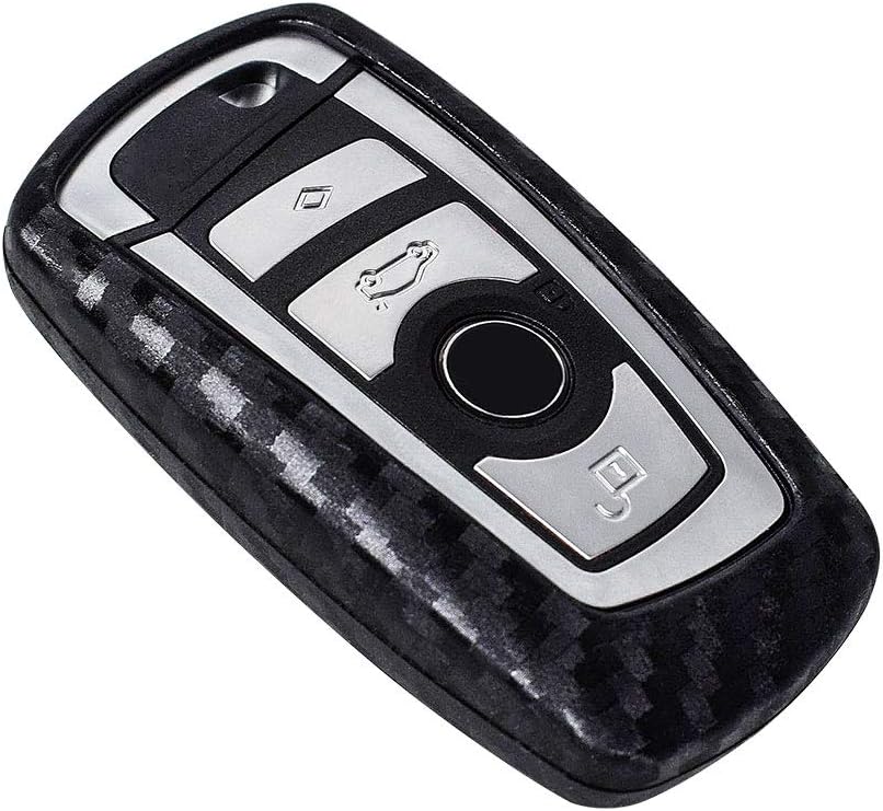 Ceyes Carbon Fiber Texture Protective Key Cover Car Smart Key Cover Car Remote Key Fob Cover Shell for BMW 1 3 4 5 6 7 Series X3 X4 M5 M6 GT3 GT5 750Li 750i 535i 550i 530i 740i 550i 328i 760Li