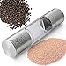 Stainless Steel Salt Grinder- Clear Acrylic Body - 2 in 1 Dual Action Salt & Pepper Shaker …
